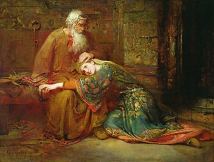 Cordelia Comforting Her Father — ジョージ・ウィリアム・ジョイ
