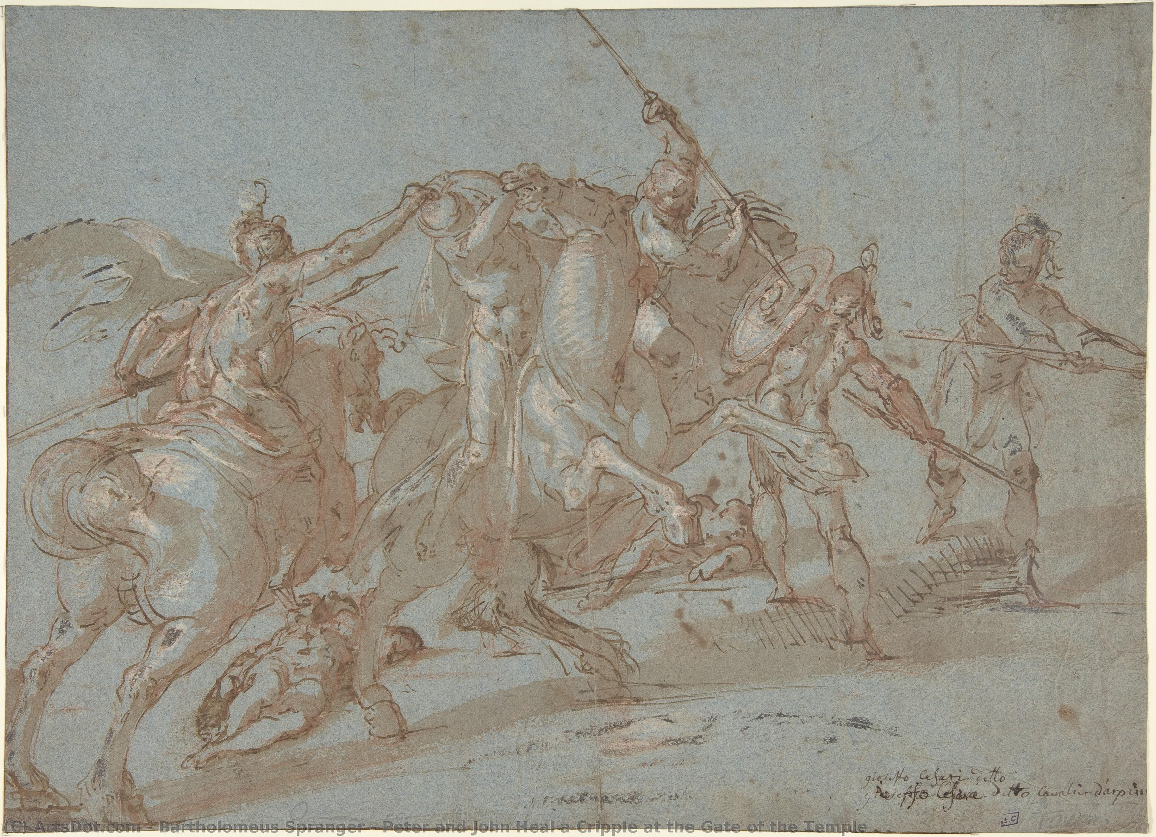 Peter And John Heal A Cripple At The Gate Of The Temple — Bartholomeus Spranger