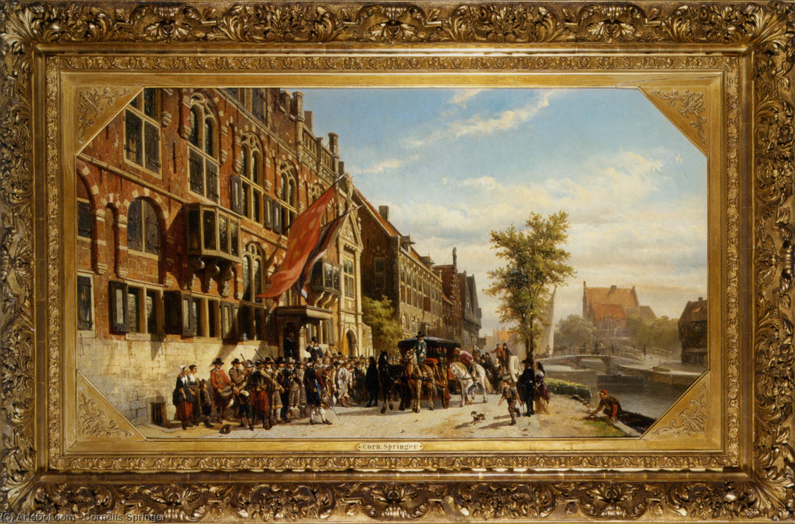 A Visit Of Bayliff Ten Frootenhuys To The Guild Of Archers — Cornelis Springer