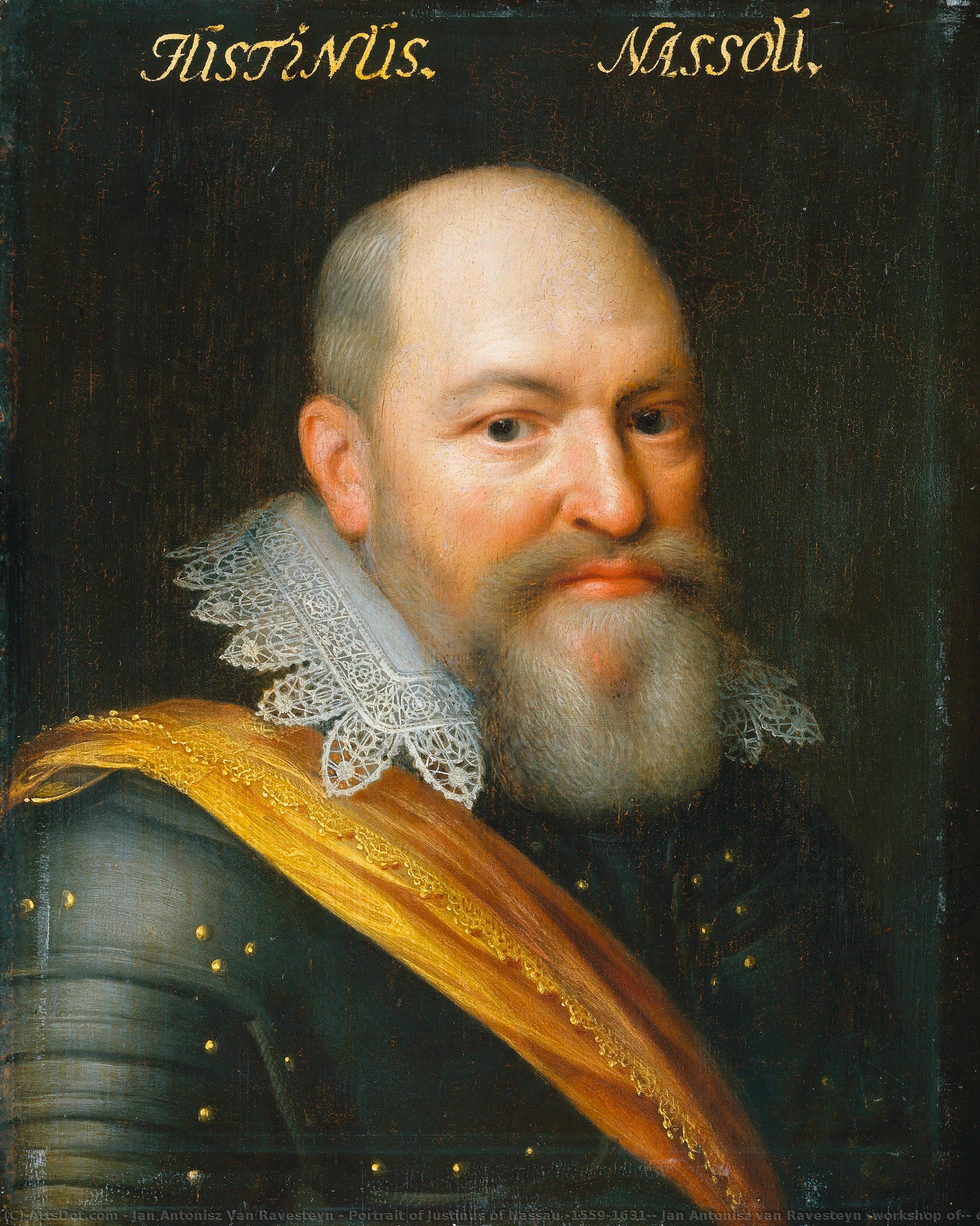 Portrait Of Justinus Of Nassau (1559-1631), Jan Antonisz Van Ravesteyn (workshop Of), C. 1609 - C. 1633 — Jan Antonisz Van Ravesteyn