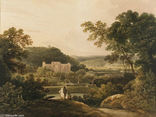 Rievaulx Abbey, Yorkshire — Francis Nicholson
