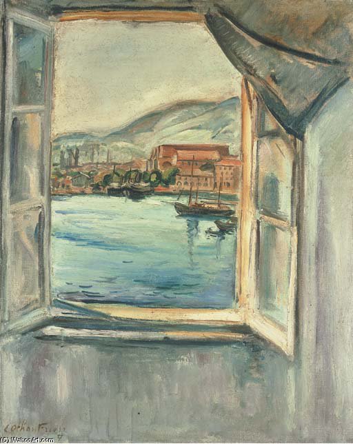 Window On The Port Of Toulon — Emile Othon Friesz