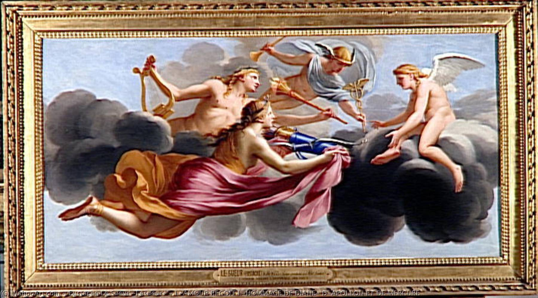L'amour Recoit L'hommage De Diane, D'apollon Et De Mercure — Eustache Le Sueur (lesueur)