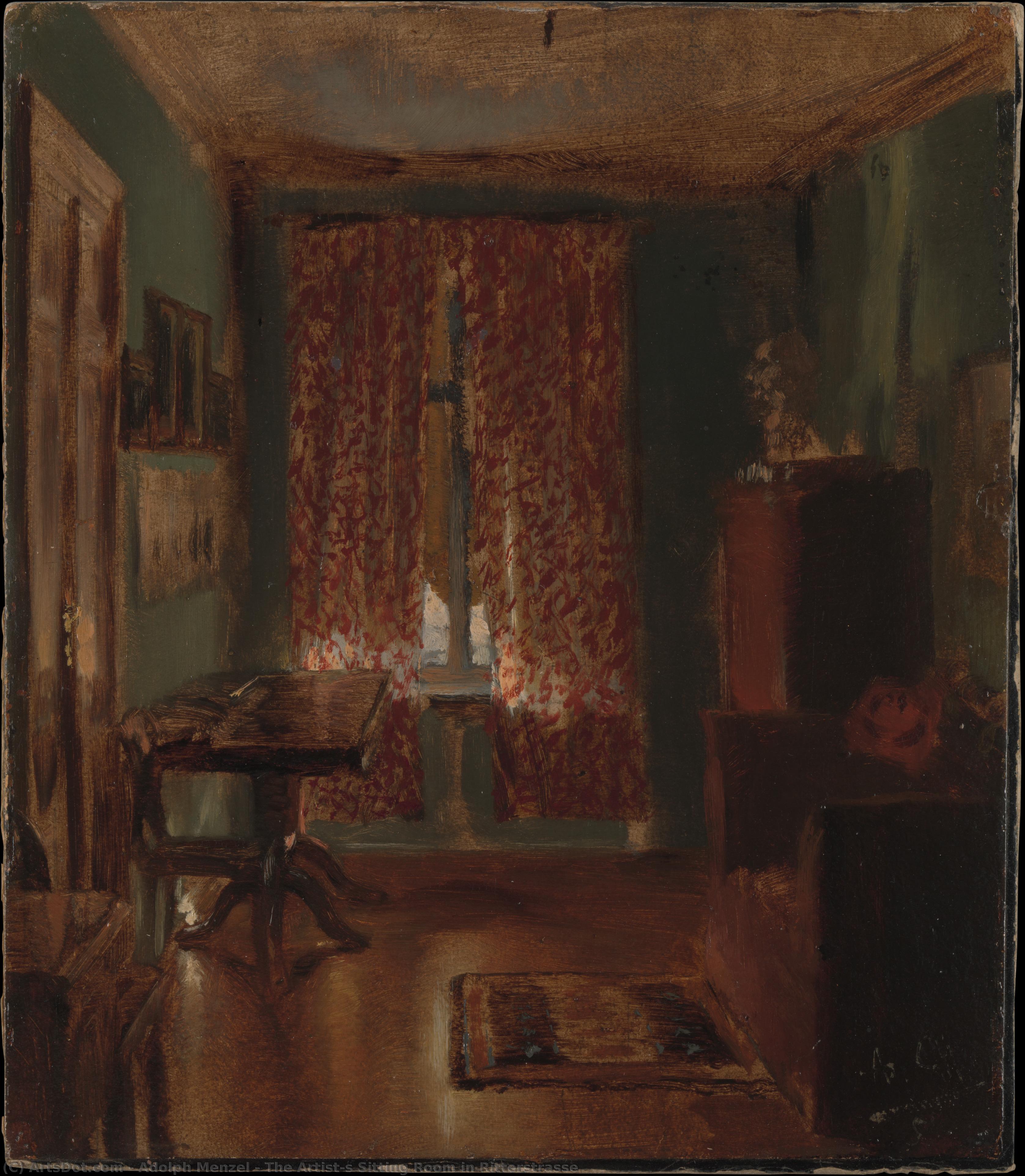 The Artist's Sitting Room In Ritterstrasse — Adolph Von Menzel