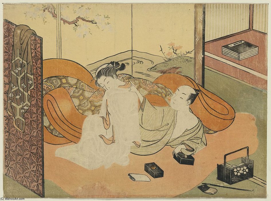 Courtesan And Her Guest In Bed — Suzuki Harunobu