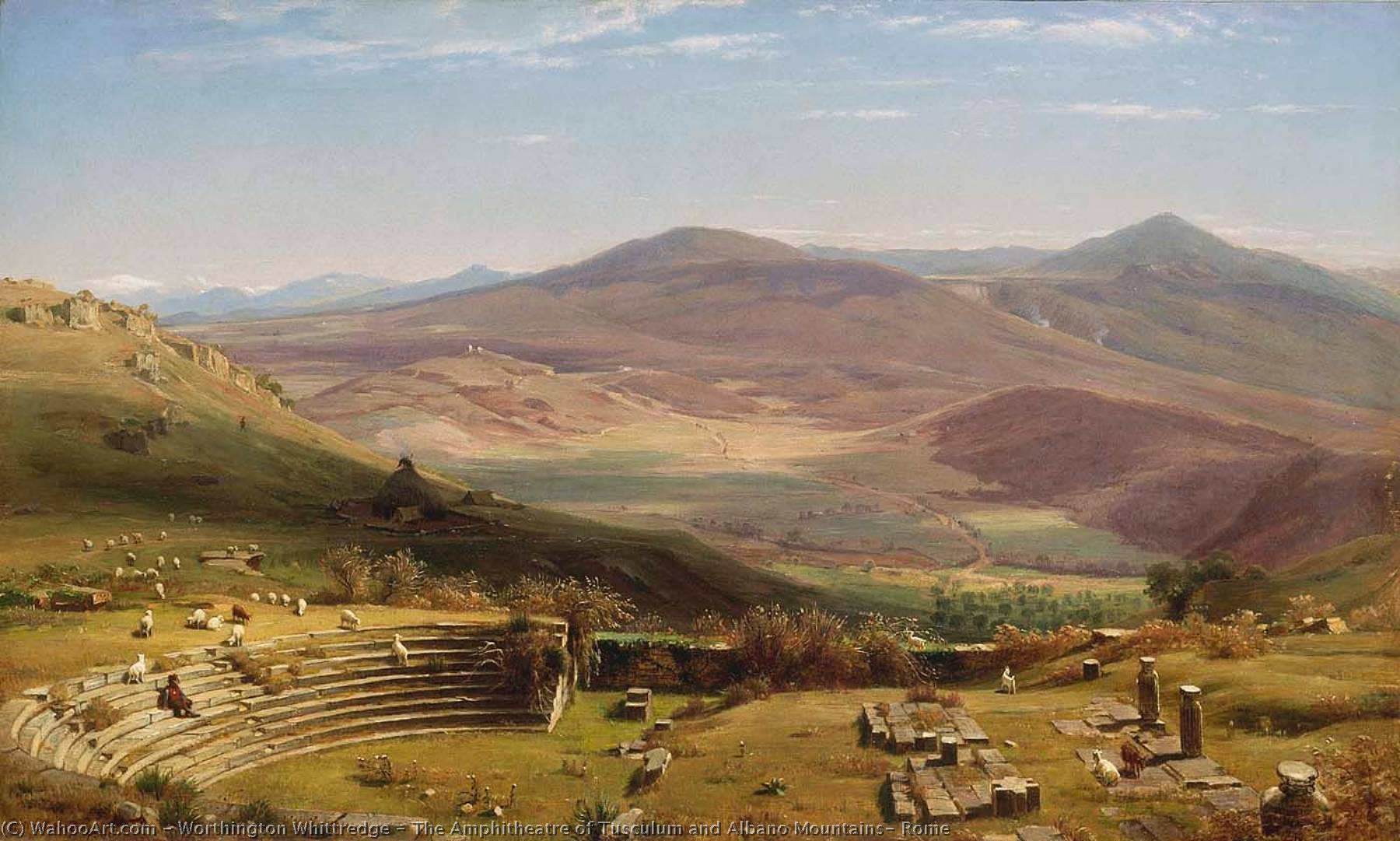 The Amphitheatre Of Tusculum And Albano Mountains, Rome — Thomas Worthington Whittredge