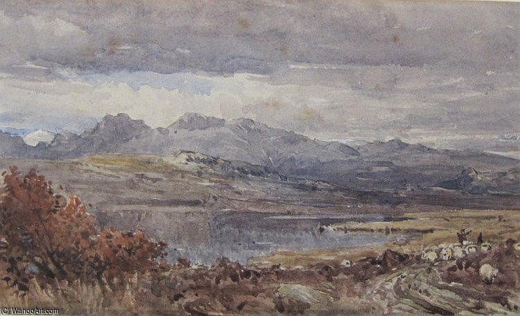 An Extensive Landscape With Drovers And Sheep On A Track — Thomas Collier