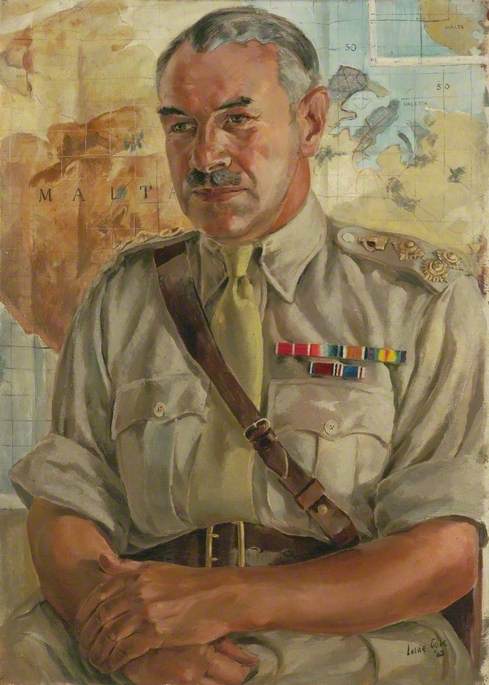 Brigadier Ivan De La Bere, Obe, In Charge Of Troops During The Siege Of Malta — Leslie Cole
