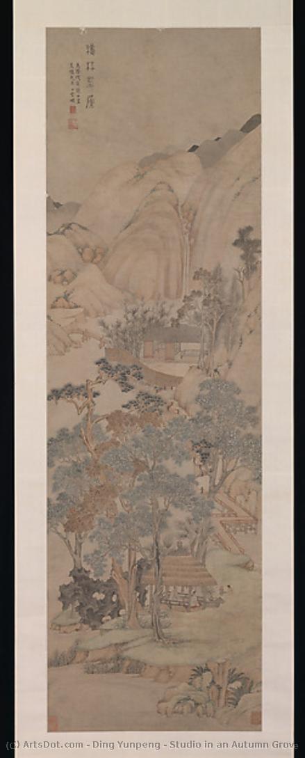 Studio In An Autumn Grove — Ding Yunpeng