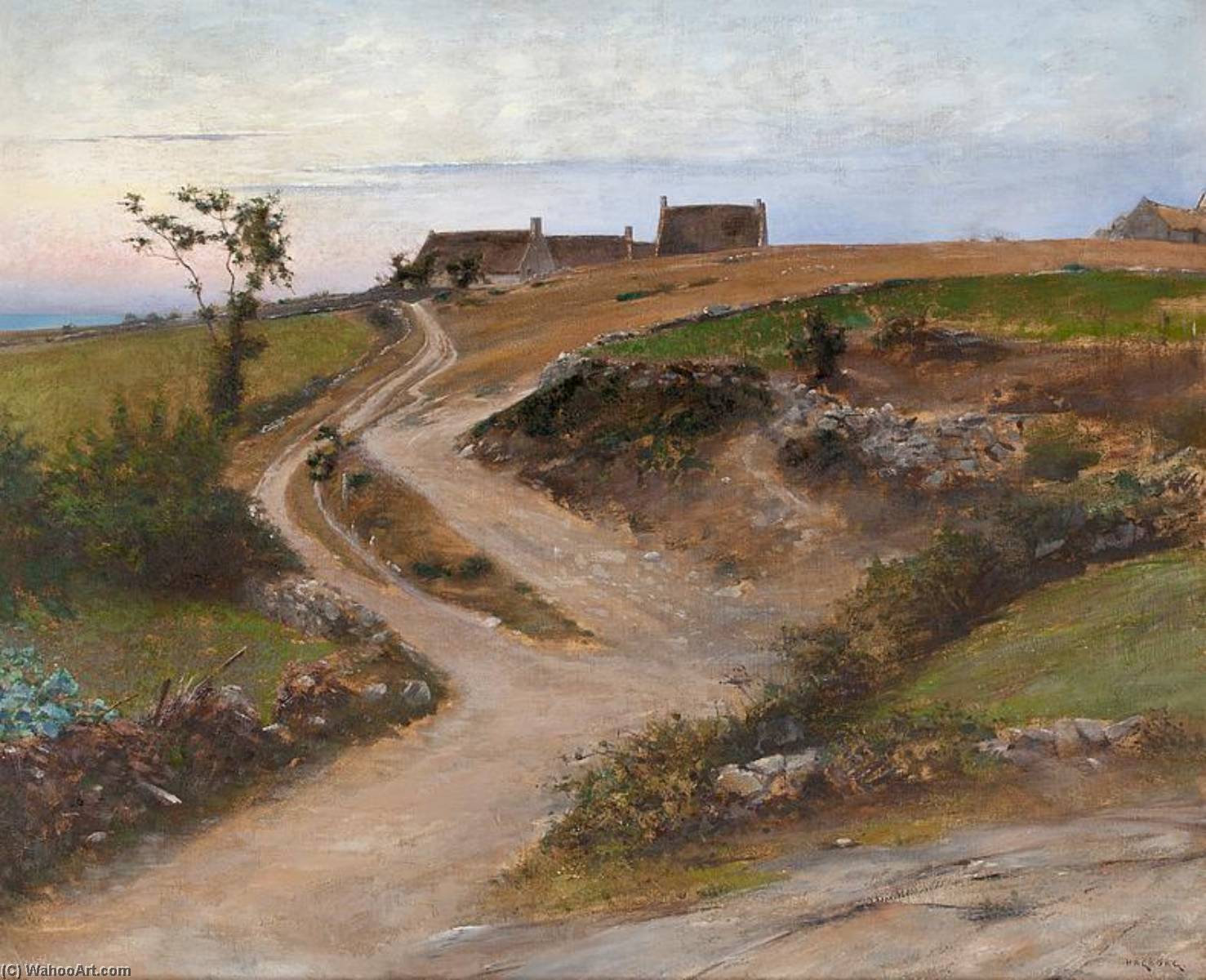 Landscape In Brittany — August Wilhelm Nikolaus Hagborg