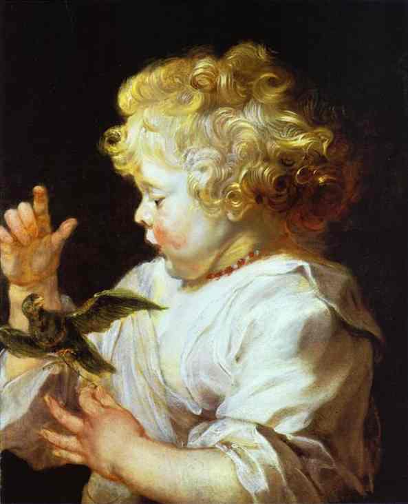 Infant With A Bird — Сэр Пјетр Паул Рубенс