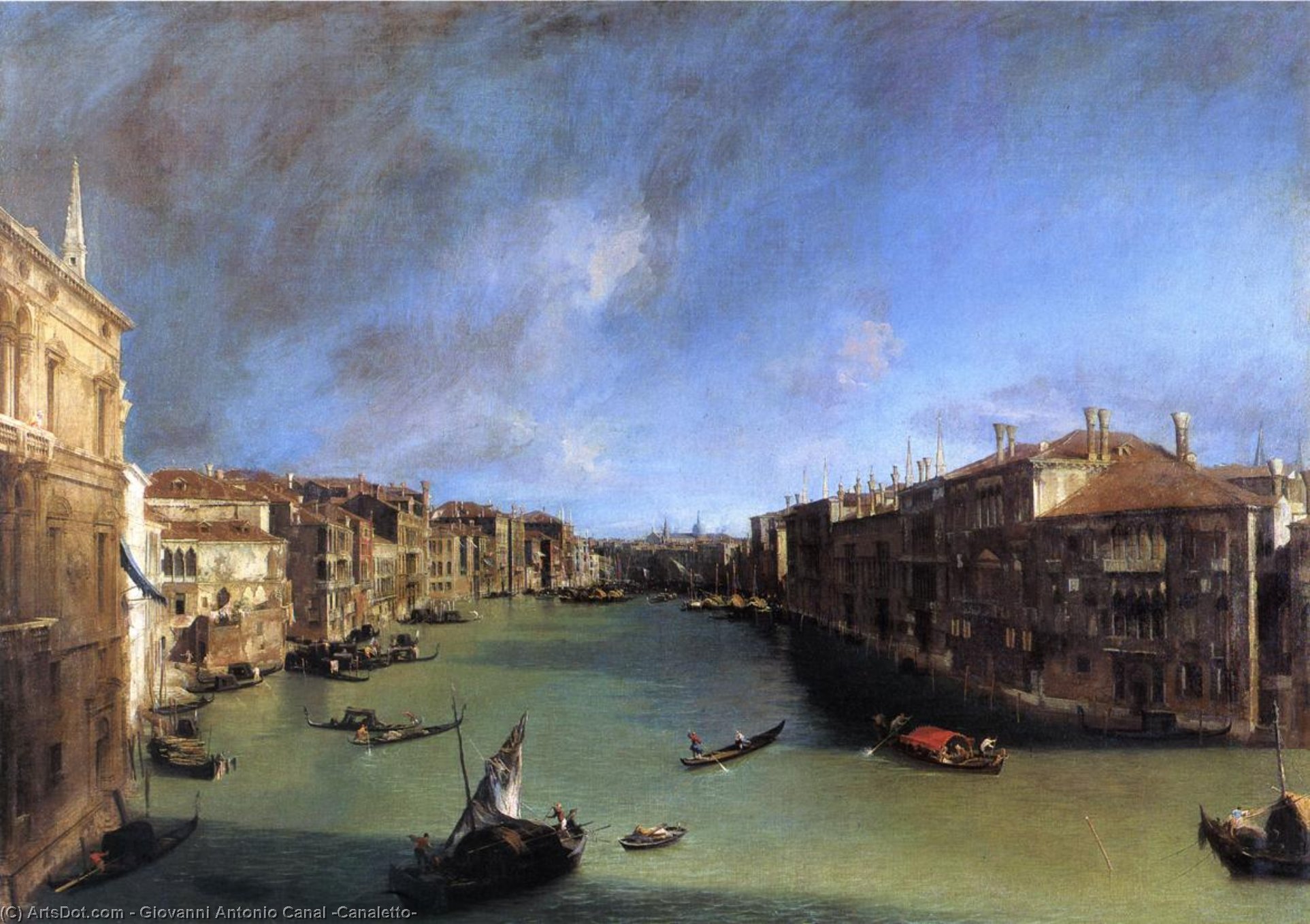 Grand Canal: Looking Northeast From The Palazzo Balbi To The Rialto Bridge — Canaletto