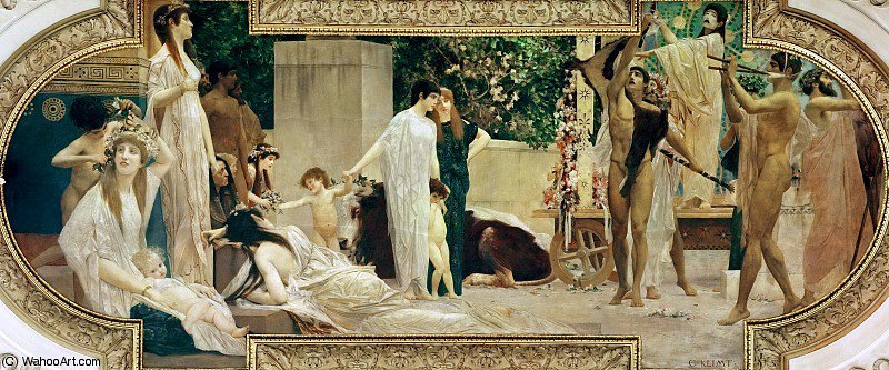 Peregrinando Por El Teatro Griego — Gustav Klimt