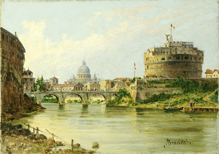 The Tiber With The Castel Sant. Angelo — Antonietta Brandeis