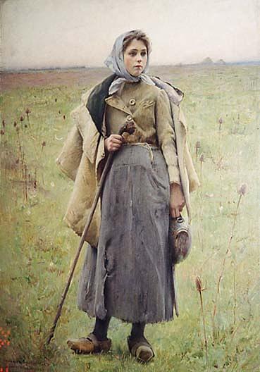 La Fille Du Berger, (painting) — Charles Sprague Pearce