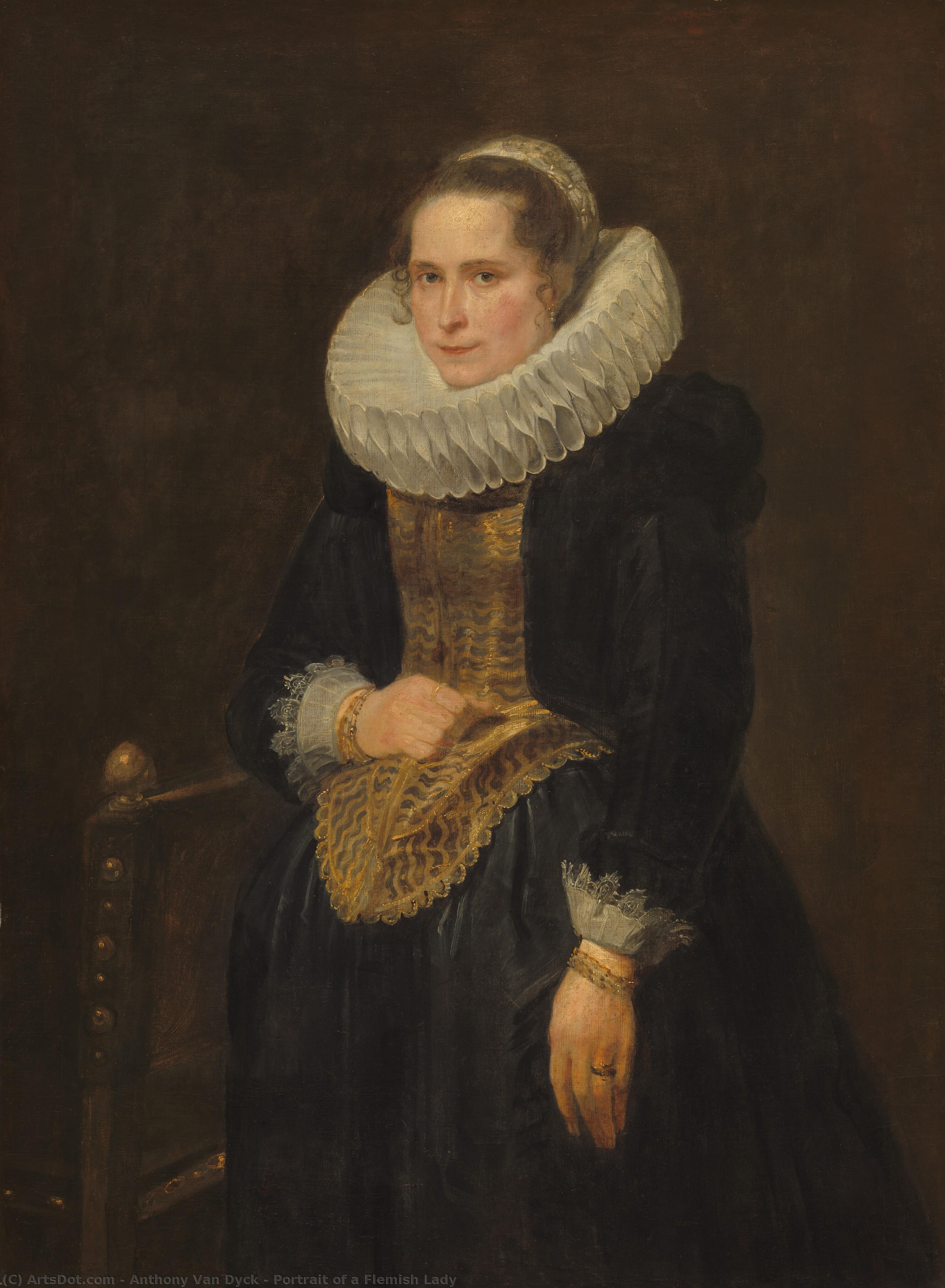 Portrait Of A Flemish Lady — Sir Anthony Van Dyck