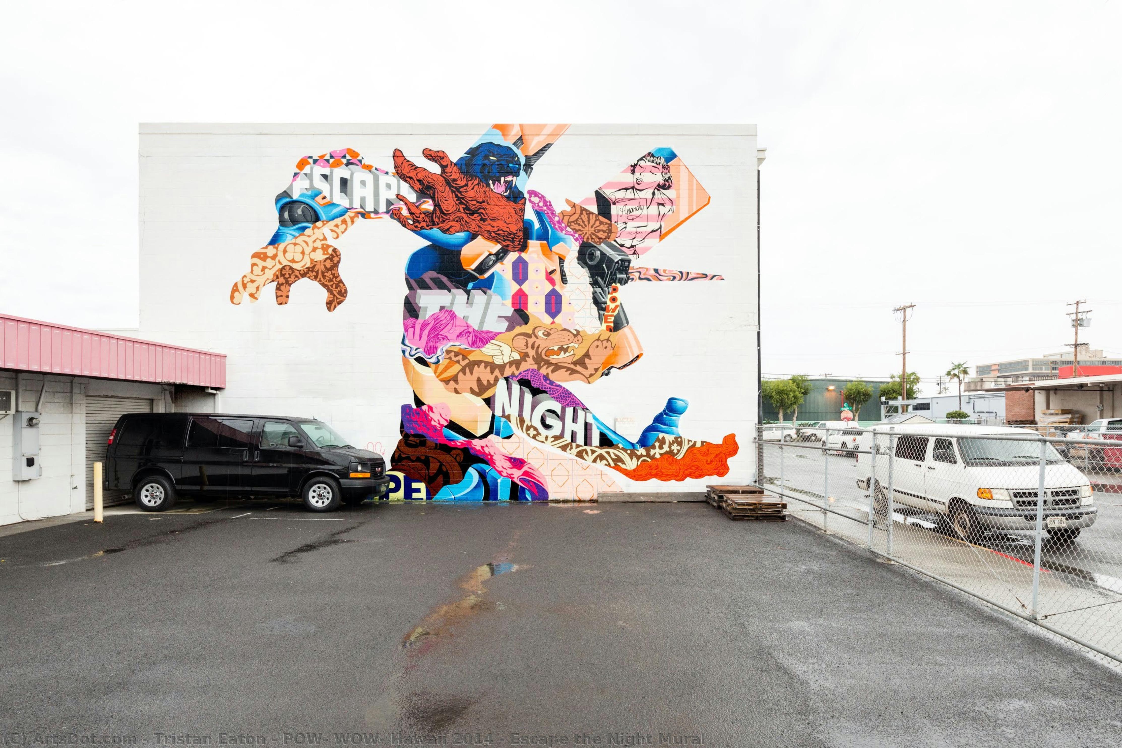 Pow! Wow! Hawaii 2014 - Escape The Night Mural — Tristan Eaton