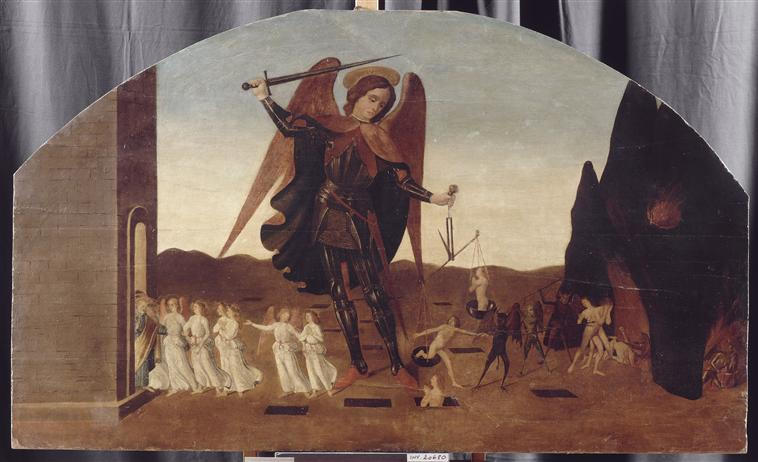Saint Michel Partageant Les Ames Ensemble — Biagio D'antonio Tucci