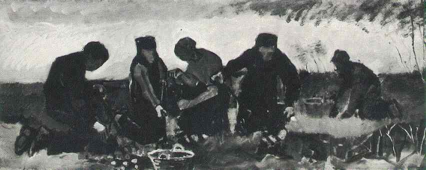 Potato Digging Five Figures — Vincent Van Gog