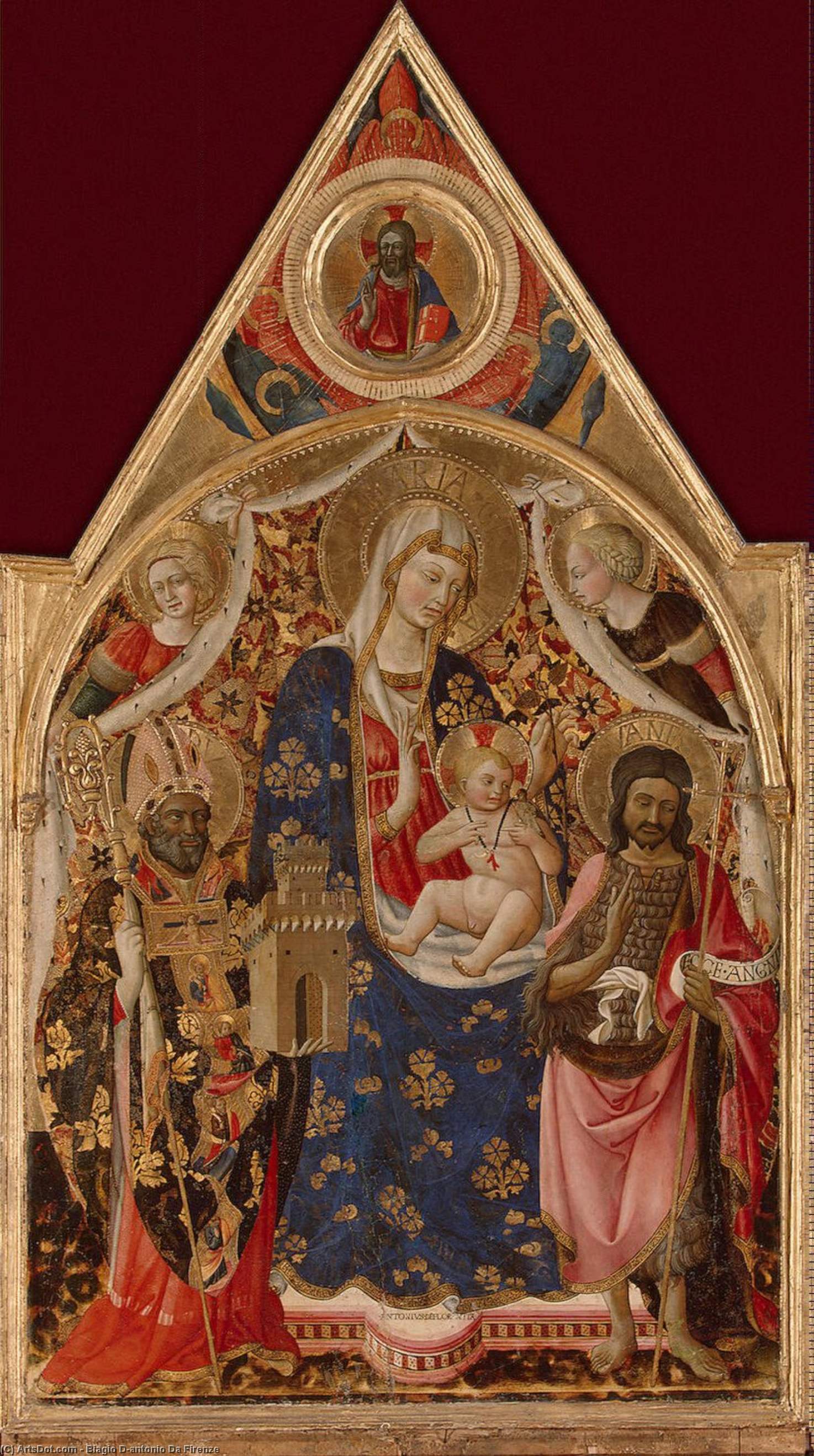 Madonna And Child With Saints — Biagio D'antonio Da Firenze