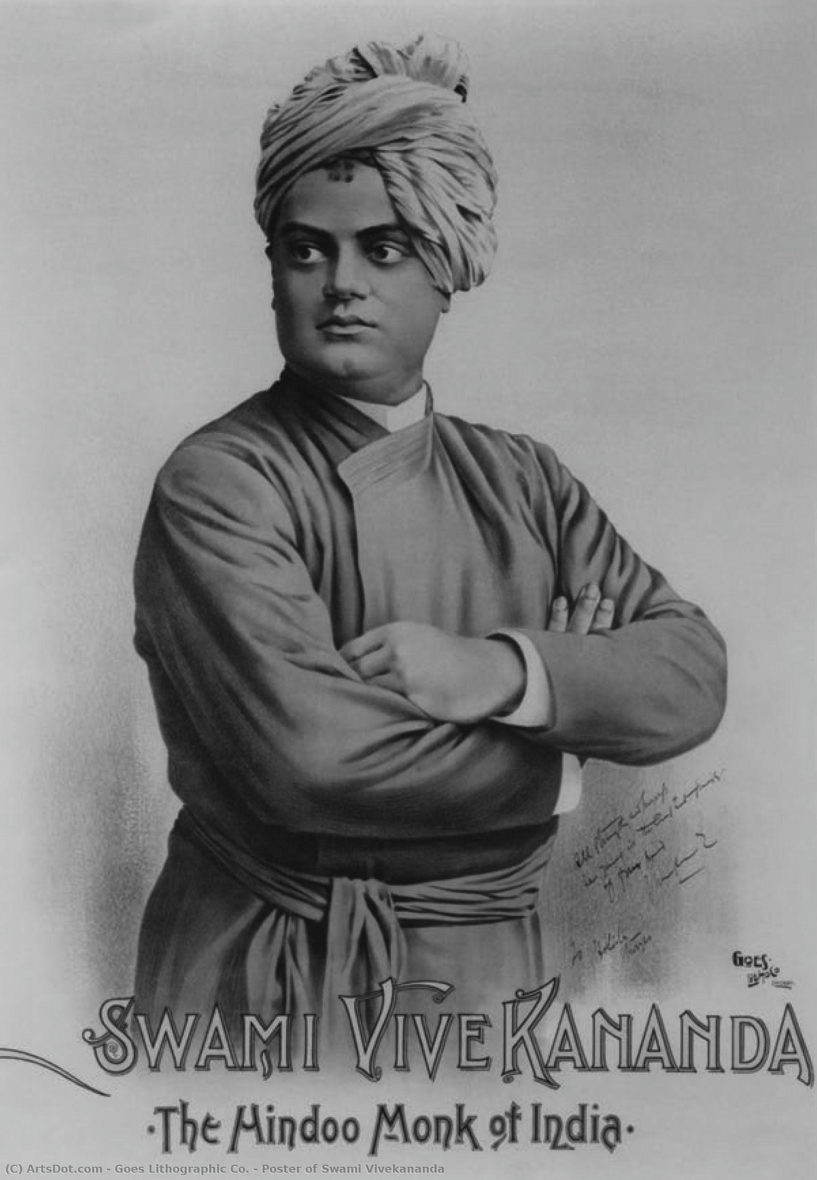 Poster Of Swami Vivekananda — Goes Lithographic Co.
