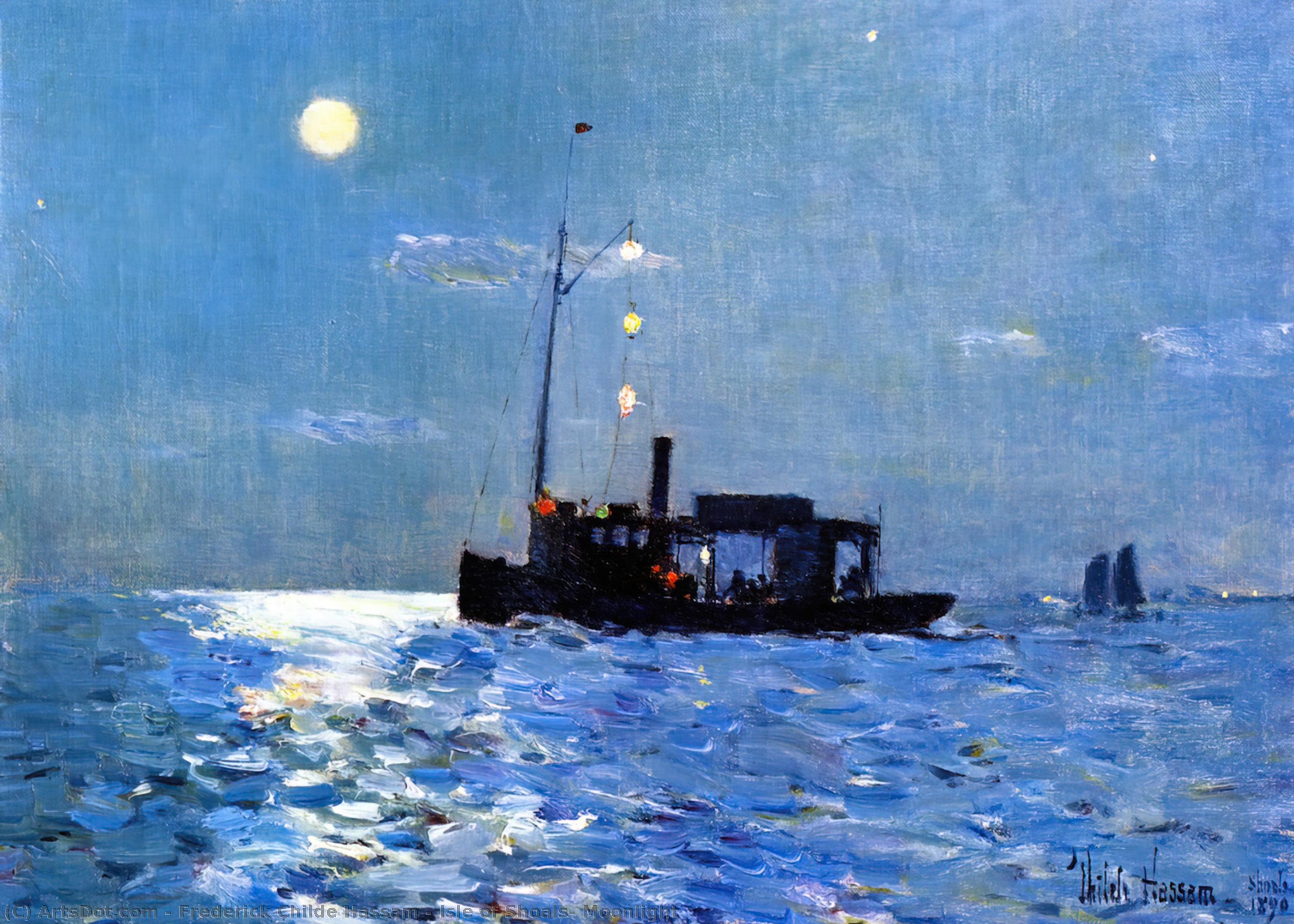 Isle Of Shoals, Moonlight — Frederick Childe Hassam