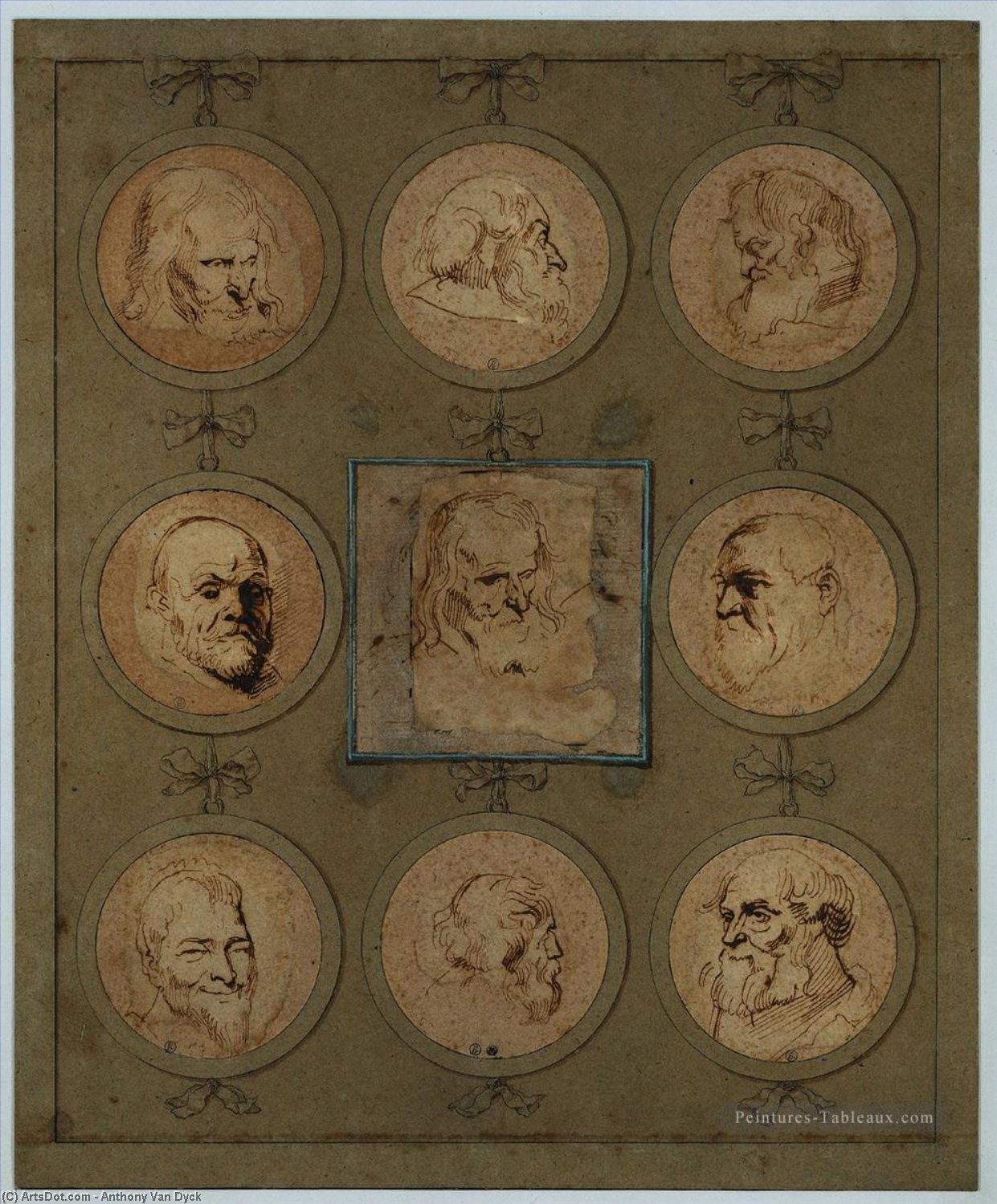 Sheet Of Studies — Sir Anthony Van Dyck