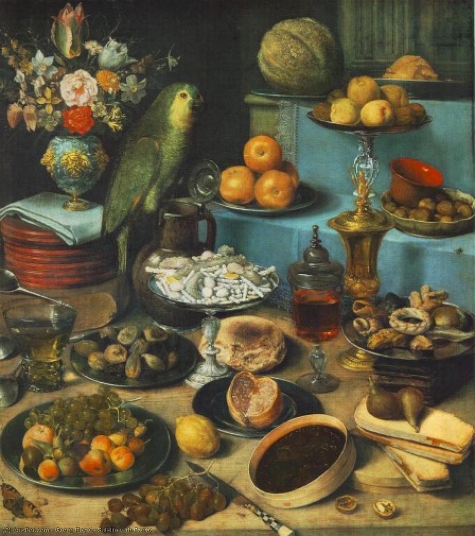 Still-life With Parrot — ゲオルク・フレーゲル