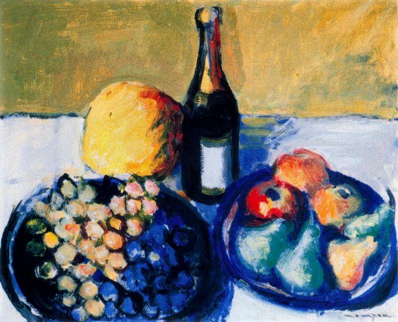 Still Life. (grapes, Pears, Melon And Champagne) — Josep Mompou Dencausse