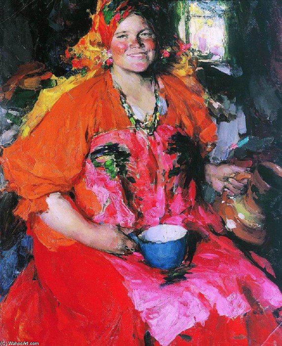 Girl With Jug — Abram Efimovič Arhipov