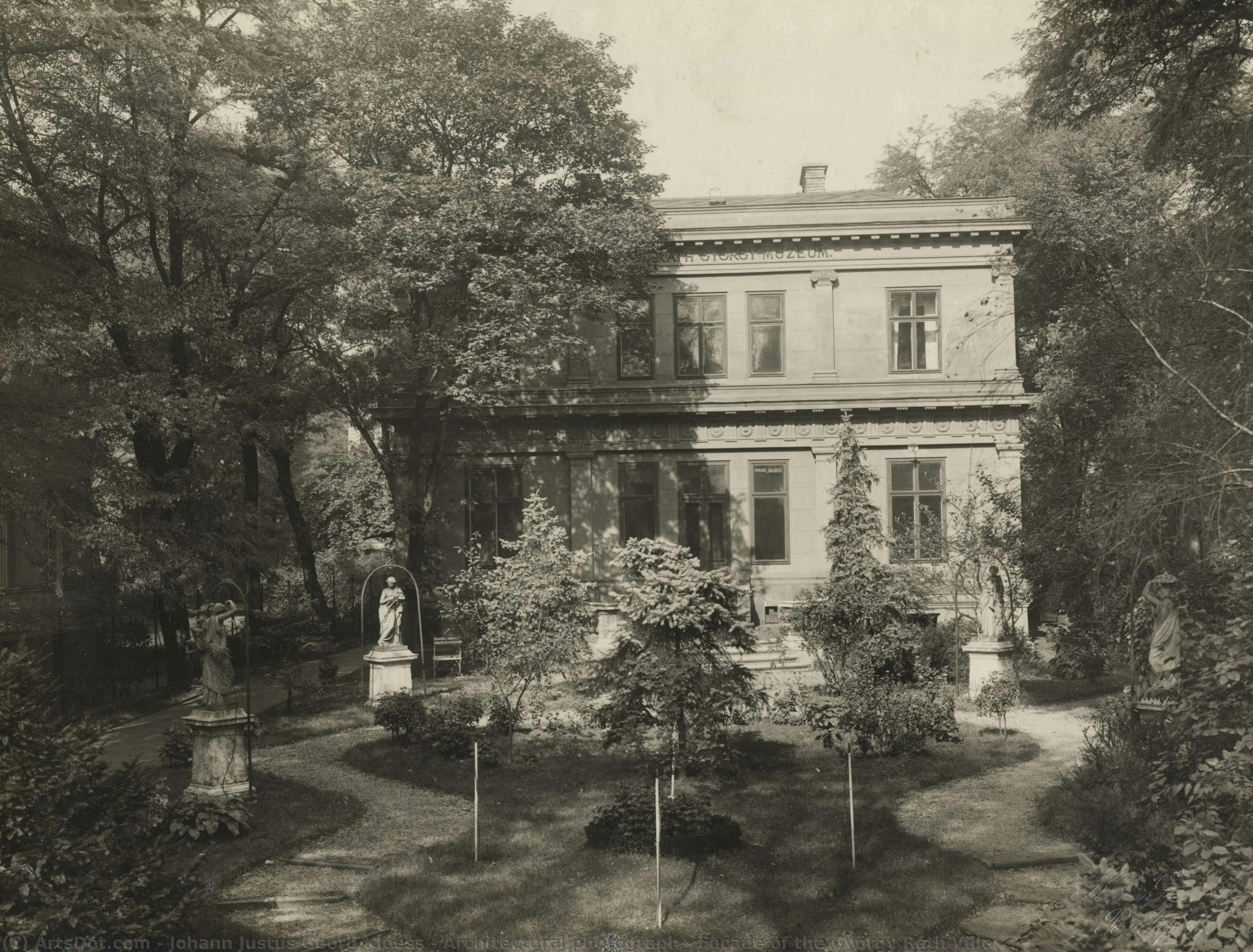 Architectural Photograph – Facade Of The György Ráth Villa — Johann Justus Georg Kloess