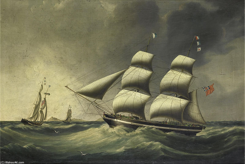 The Merchant Brig Rimac In Two Positions — Joseph Heard