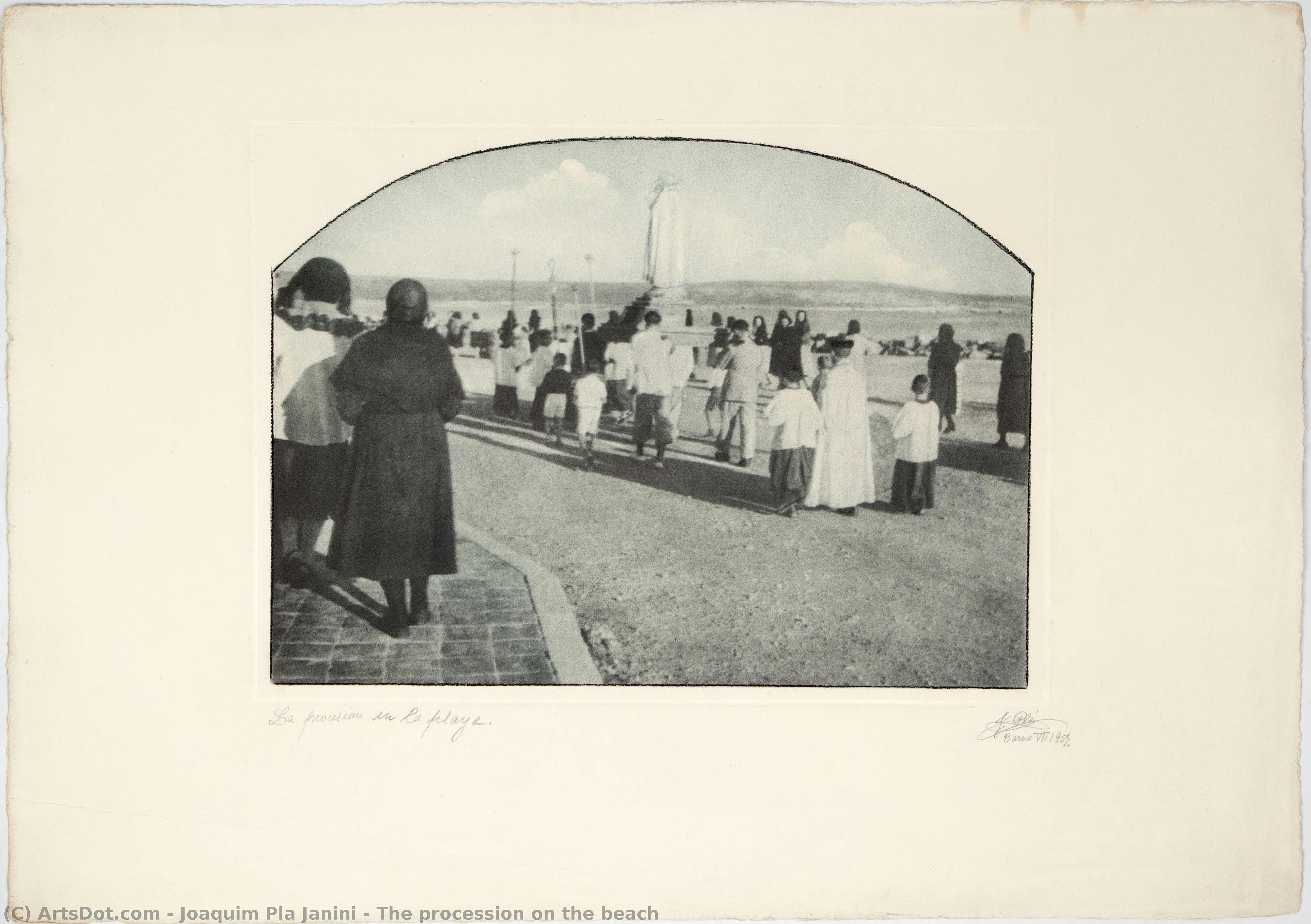 The Procession On The Beach — Joaquim Pla Janini