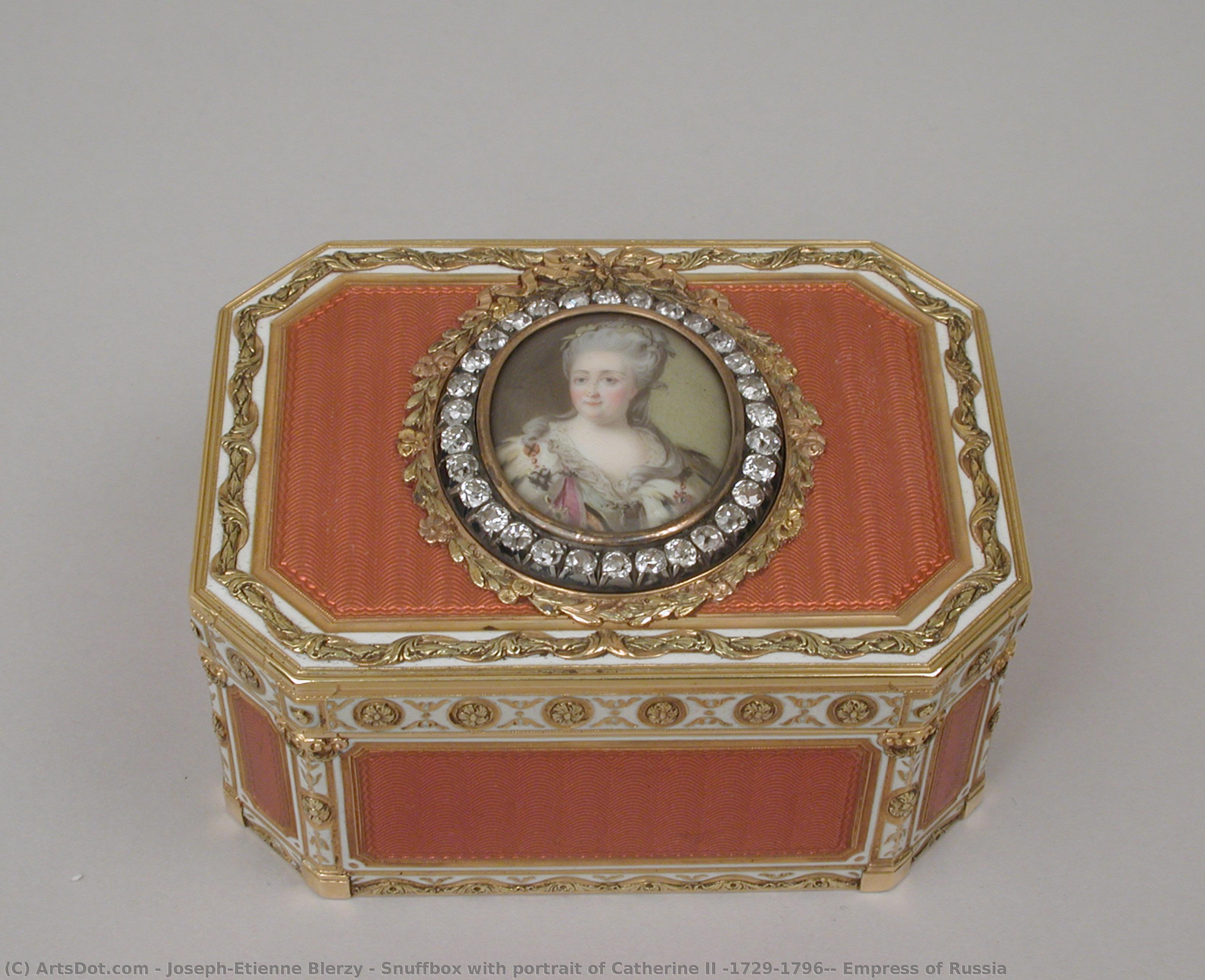 Snuffbox With Portrait Of Catherine Ii (1729–1796), Empress Of Russia — Joseph-étienne Blerzy