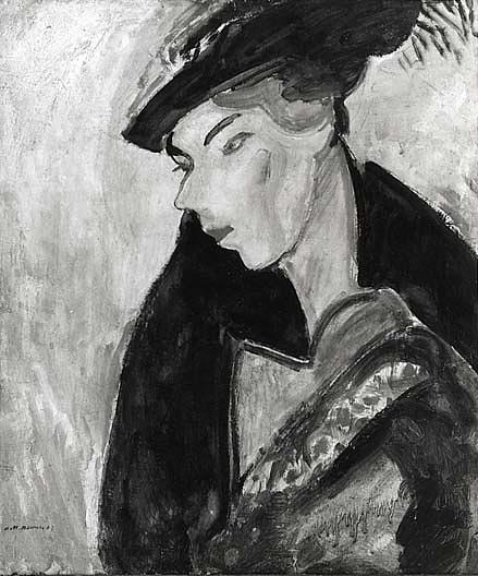 Woman With Hat, (painting) — Alfred Henry Maurer