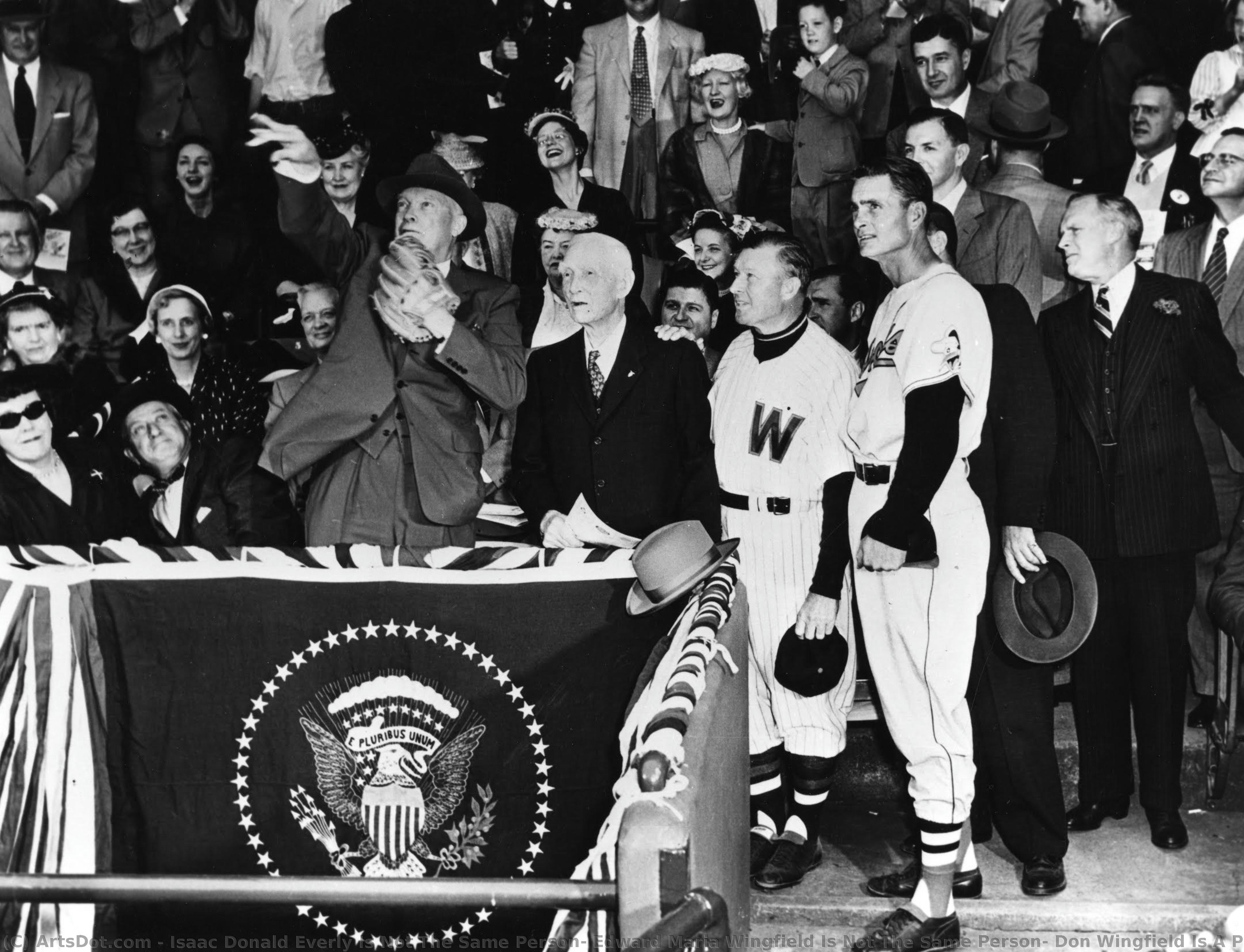 President Eisenhower First Pitch Photograph — Don Wingfield