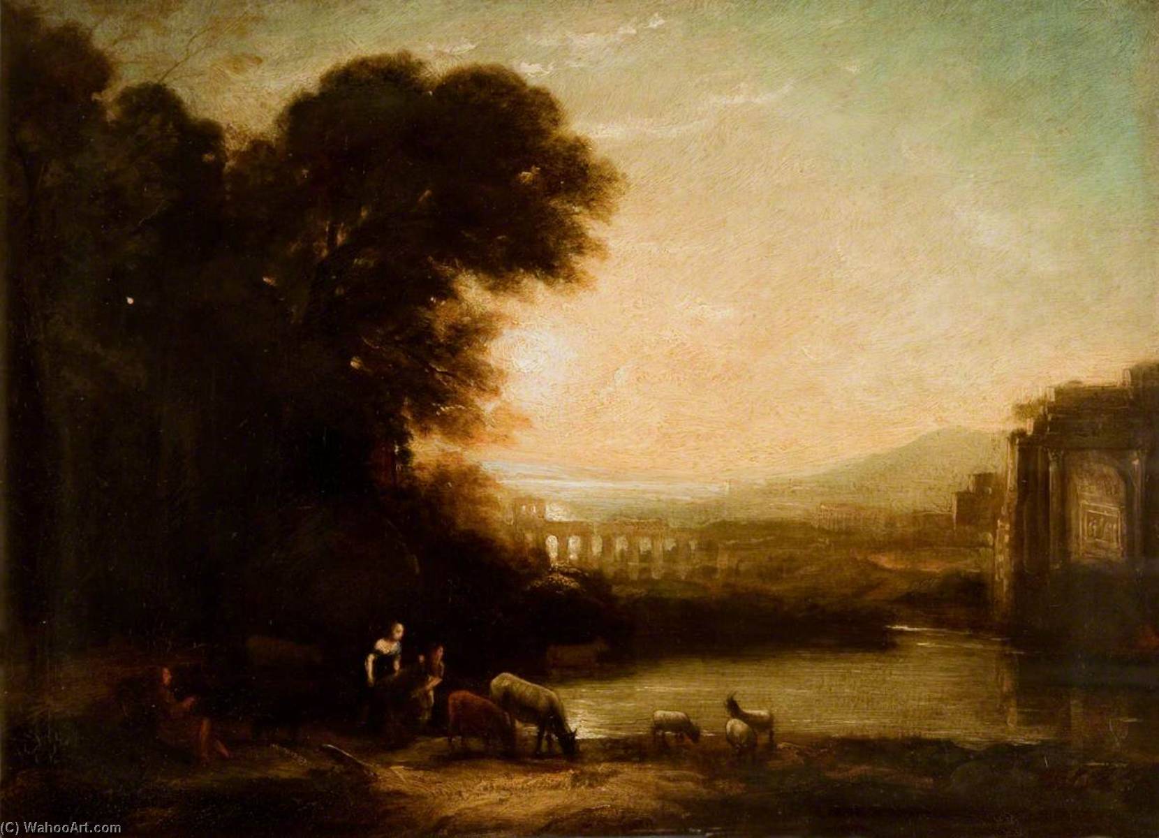 Evening (copy After Claude Lorrain) — Thomas Robson