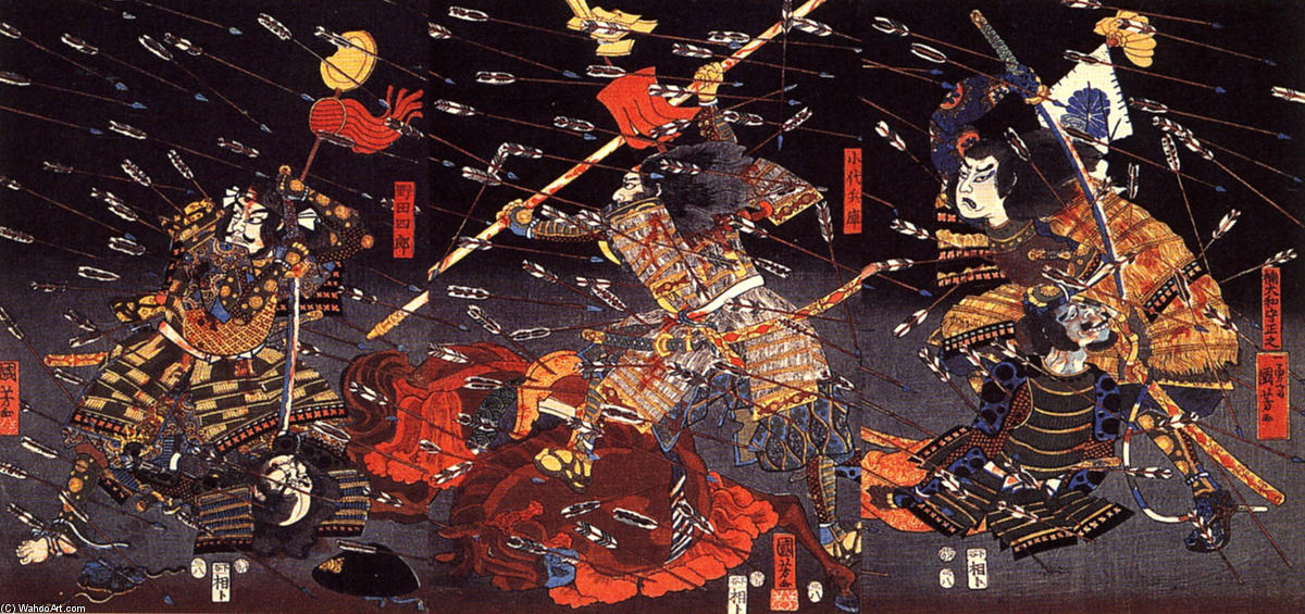 The Last Stand Of The Kusunoki At Shijonawate — Utagawa Kuniyoshi