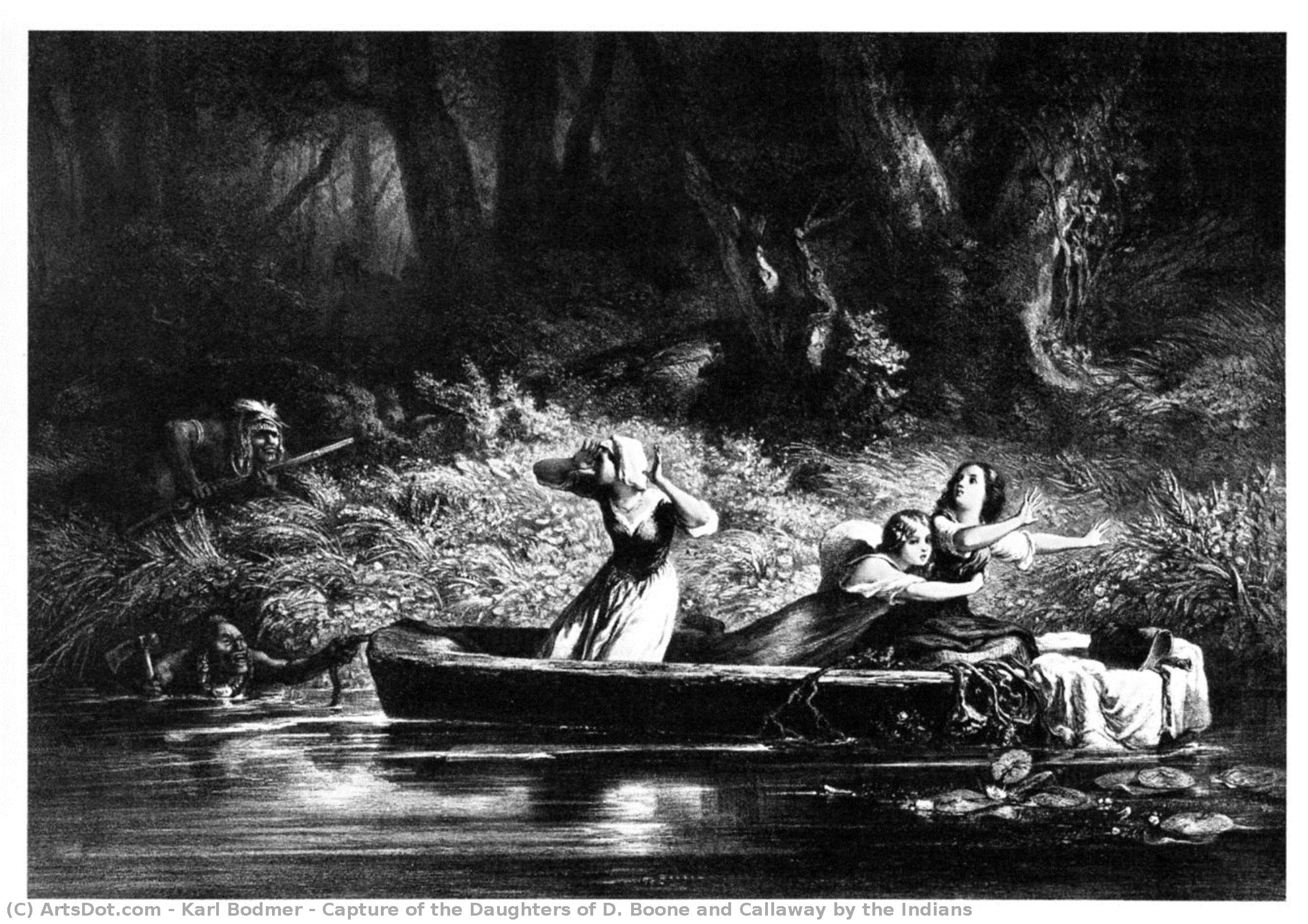 Capture Of The Daughters Of D. Boone And Callaway By The Indians — Карл Бодмер