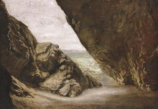 The Cave At Tintagel. Study For Cave Of The Storm Nymphs — Sir Edward John Poynter