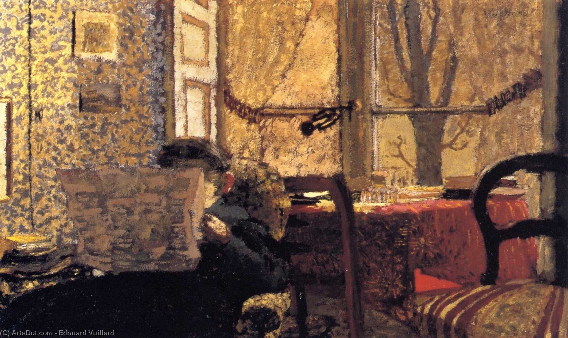 Madame Vuillard Reading The Newspaper — Jean-édouard Vuillard