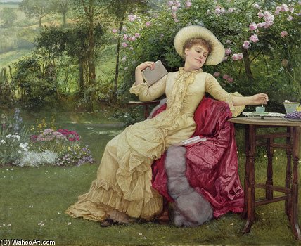 Drinking Coffee And Reading — Edward Killingworth Johnson