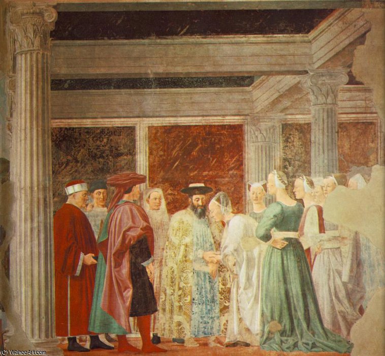 Das Treffen Von Salomon Und Der Königin Von Saba (detail) — Piero Della Francesca
