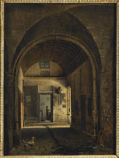 Vue Du Cloître De L'église Saint Paul À Paris — Bouhot Etienne