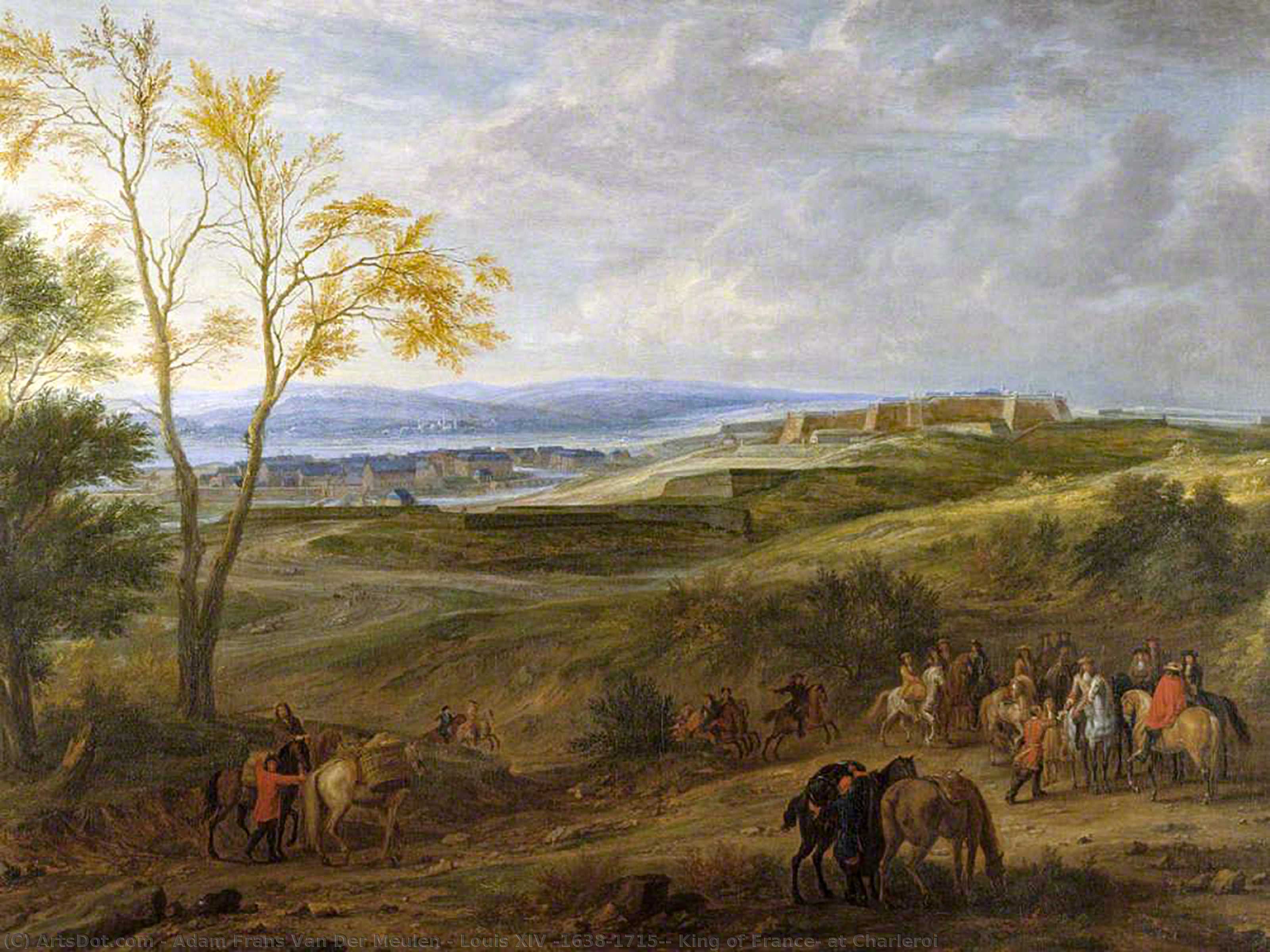 Louis Xiv (1638–1715), King Of France, At Charleroi — Адам Франс Ван Дер Мелен