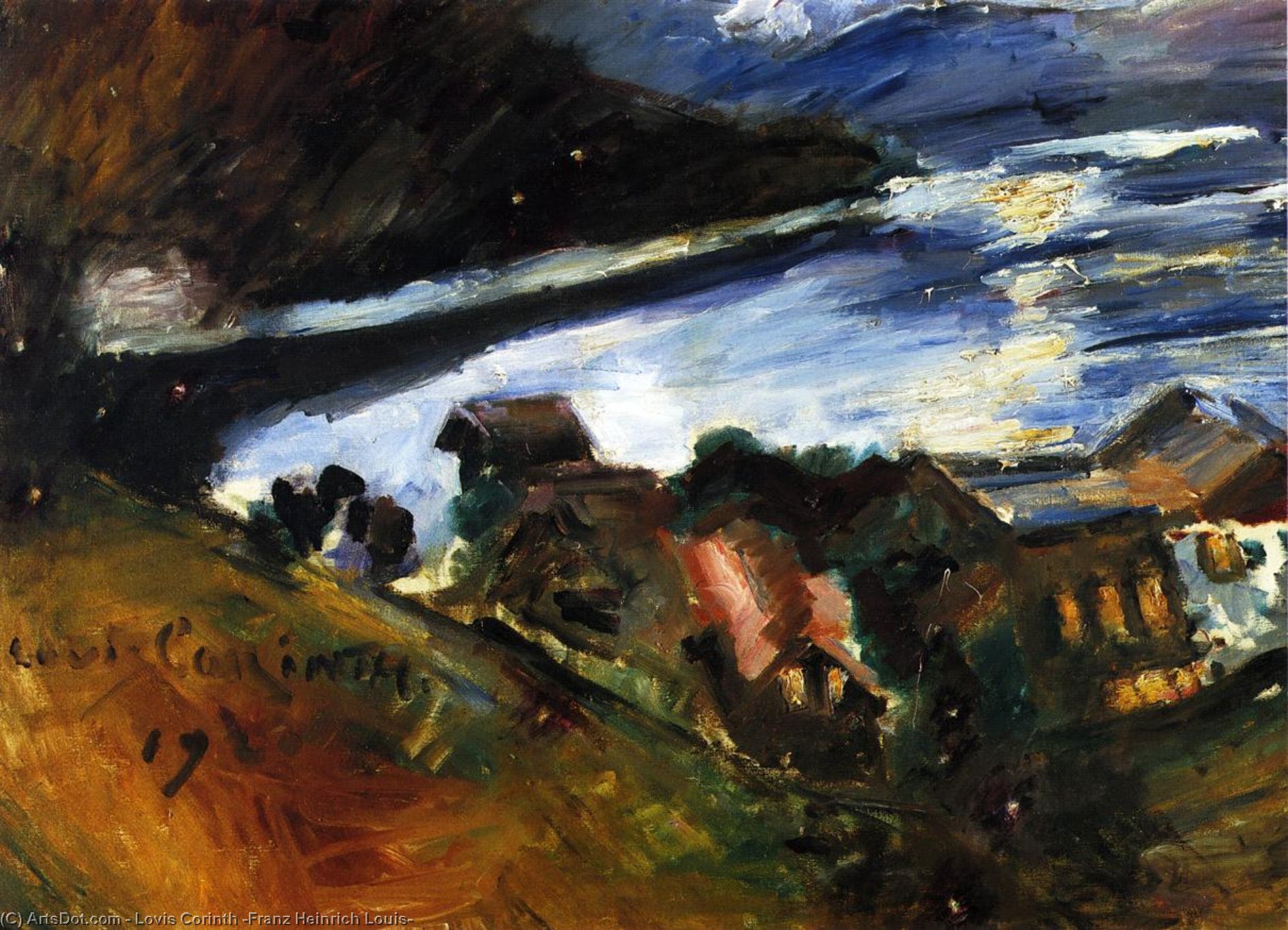 The Walchensee In The Moonlight — Корнит Ловис