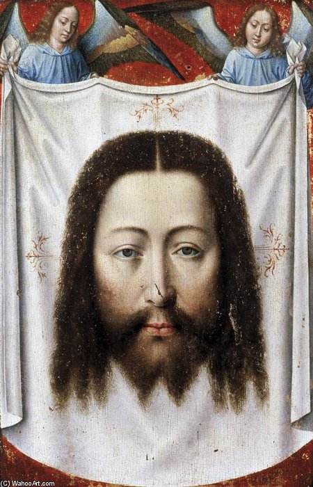 Angels Supporting The Veil Of St Veronica — Master Of The Legend Of Saint Ursula