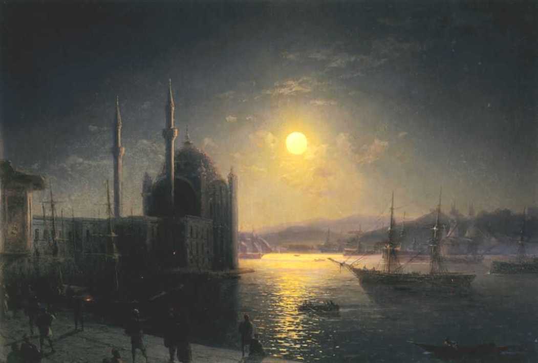 A Lunar Night On The Bosphorus — Ivan Konstantinovich Aivazovsky