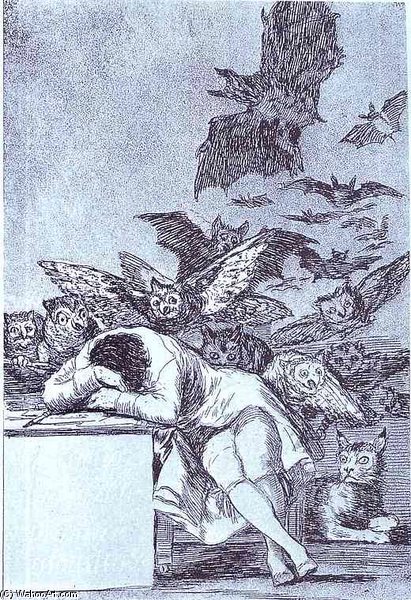 Der Schlaf Der Vernunft Erschafft Monster. — Francisco José De Goya Y Lucientes
