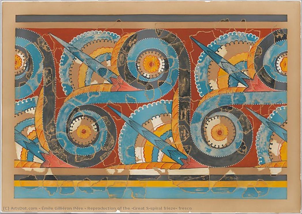 Reproduction Of The "great S-spiral Frieze" Fresco — Émile Gilliéron Père
